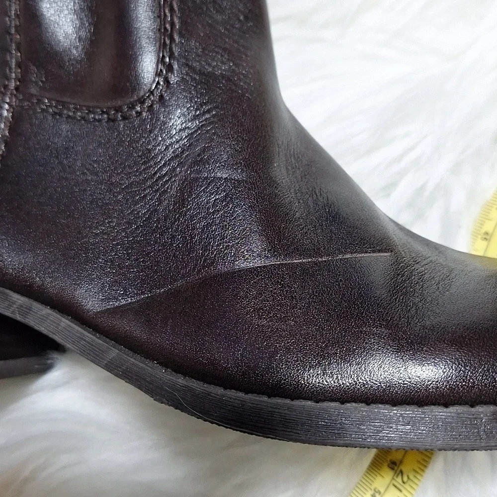 NWT Elegant Brown Leather INC Knee-High Boots 6M Riding Boots